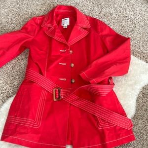 Poppy colored Trench Coat